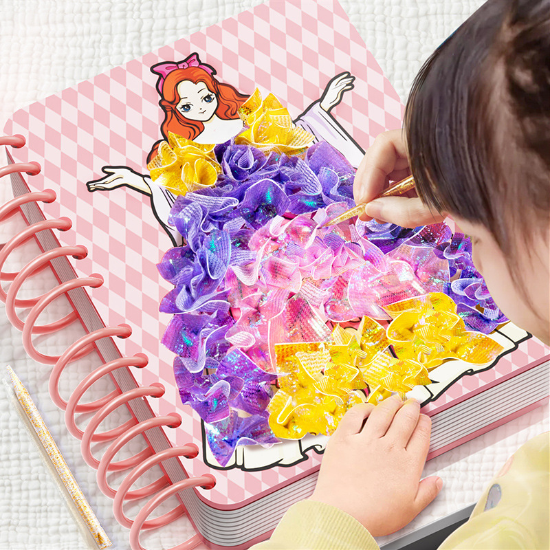 儿童画画本公主涂色绘本书幼儿园女孩玩具水彩便利贴填色图画册套