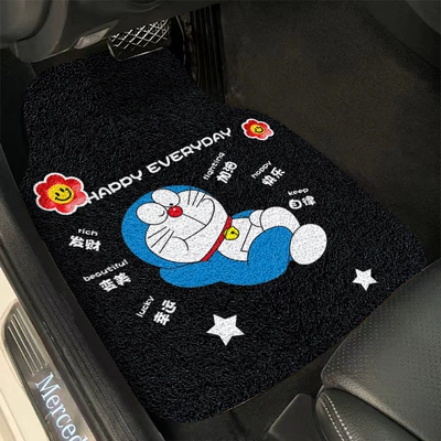 Dirt-resistant Cuttable Foot Mat Car – Universal Foot Pad - rich-become-beautiful-dream-4562cm-wire-ring-front-seat-a-piece