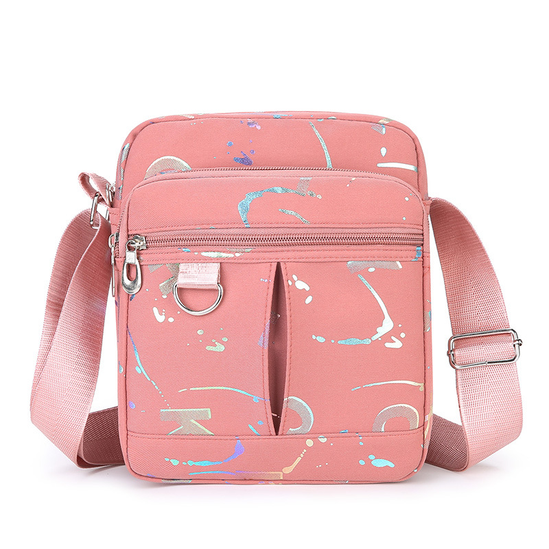 Nueva bolsa de mensajero de las mujeres bolsa pequeña de nylon Oxford bolsa de tela multi-compartimiento pequeña bolsa de mediana edad casual bolsa de hombro ventas directas de la fábrica