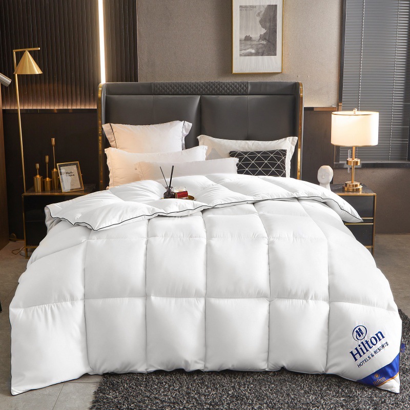希尔顿羽绒被A类全棉防羽布羽丝被加厚冬被四季被被子纯棉被芯