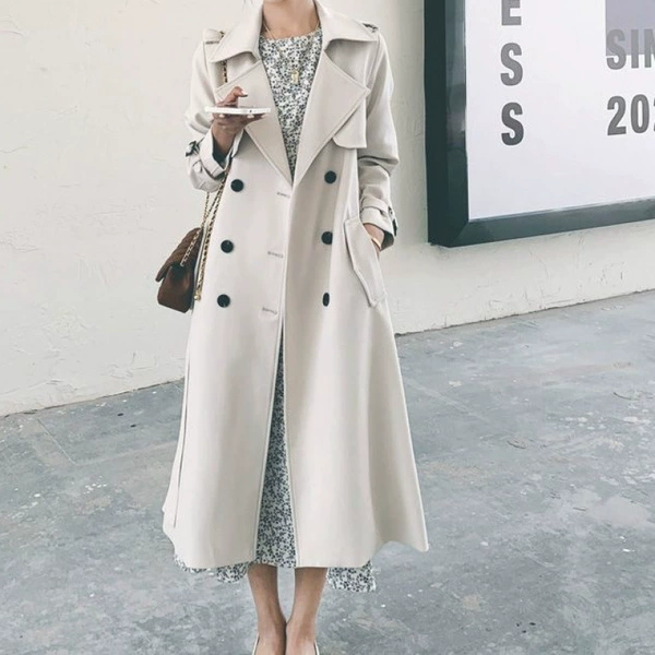 Long, beige