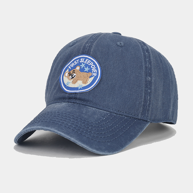 Women's Cute Bear Cat Embroidery Curved Eaves Baseball Cap display picture 5