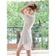 2025 Spring and Summer New Ice Silk Nightgown for Women Loose Thin Boyfriend Style Short-Sleeved Simple Pure Color Shirt Pajamas