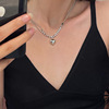 Small design necklace, universal chain for key bag , accessory, trend of season, simple and elegant design, wholesale