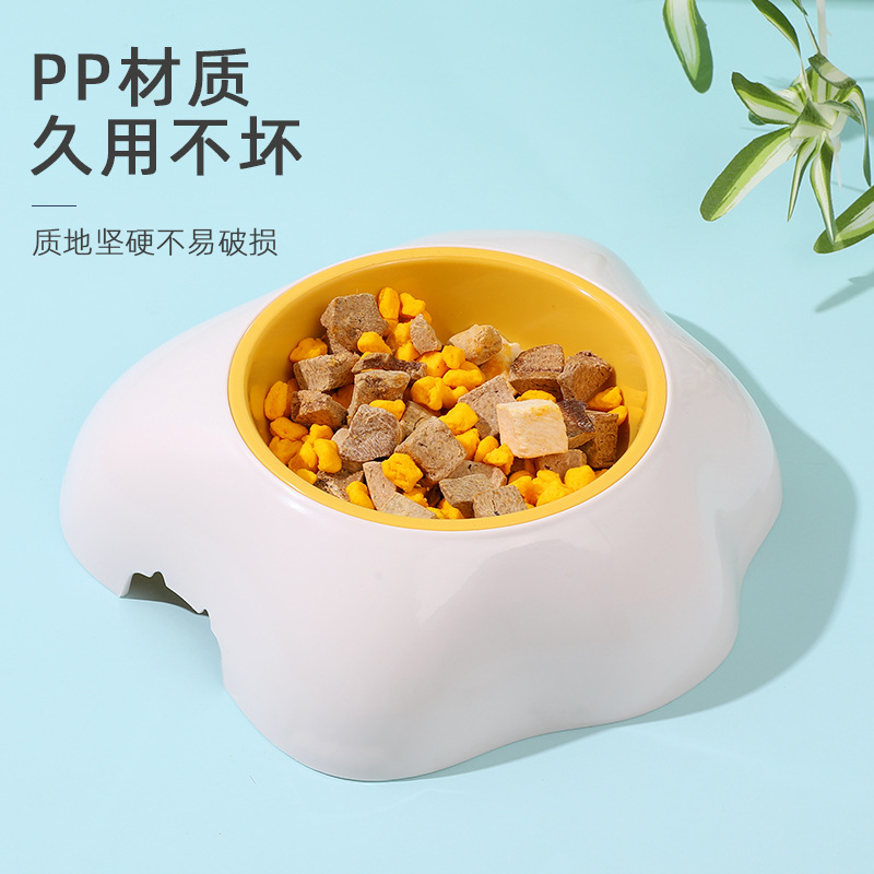 Pet egg yolk double bowl single bowl anti -turning cat bowl dog bowl…