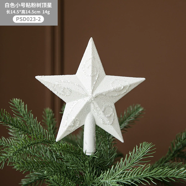 14CM white trumpet tree top star