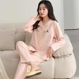 睡衣女士秋冬季德绒长袖高级冰丽绒薄绒青少年家居服套装