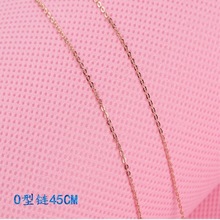 玫瑰金项链女无吊坠彩金颈链纯银链子细彩银不掉色