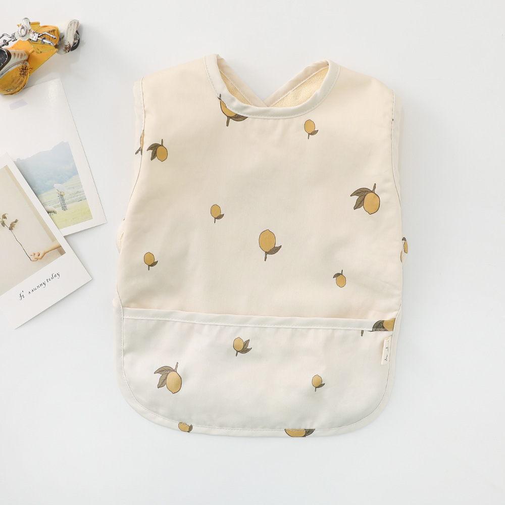 Danish new KS baby onesie waterproof and stain-resistant backless vest children's reverse wear dining clothes wholesale