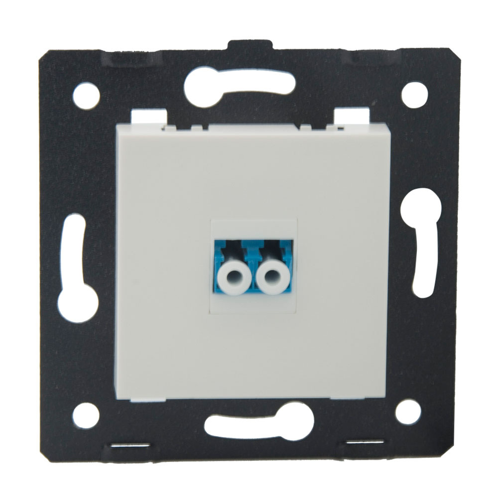 法式 45型 带铁架 单口LC光纤 母对母直插型  模块