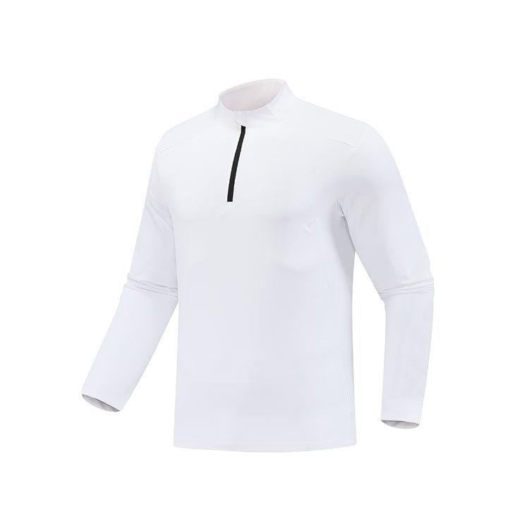 Lulu correr camiseta deportiva de secado rápido hombre Di casa acondicionamiento físico al aire libre cuello medio cremallera otoño invierno correr ocio manga larga