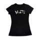 Yuyi New Style 2025 American Sweet and Spicy Style Letter T-Shirt Women's Elastic Slimming Look Short-Sleeved Right Shoulder Top Women's C63039