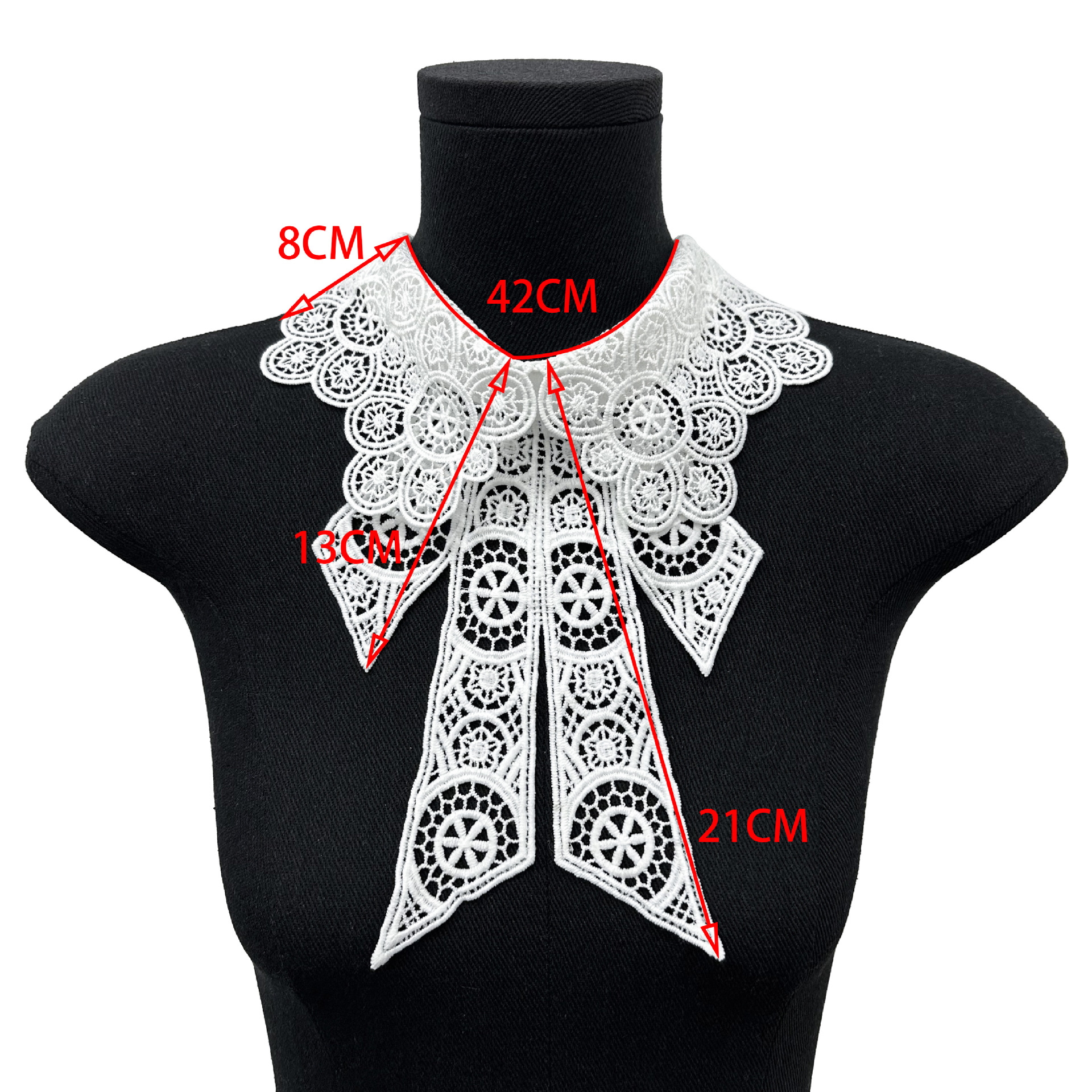 China viento bordado encaje falso collar estilo universitario corbata de mariposa decoración de verano casual camisa versátil collar adornos
