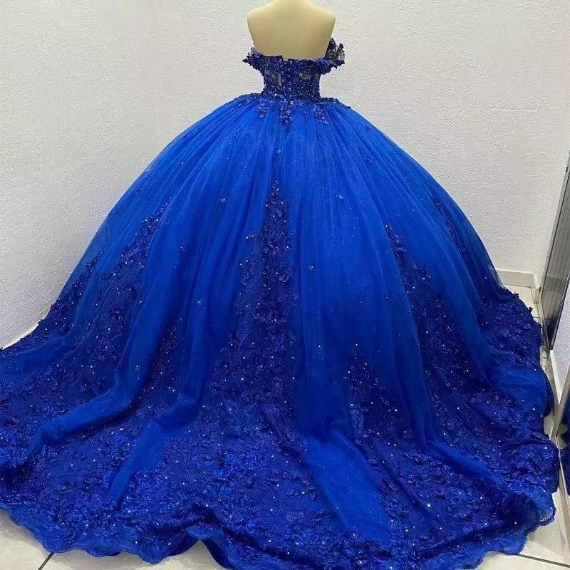 Vestido de noche de princesa europea y americana para adultos una palabra hombro rendimiento de baile coro comercio exterior nuevo anfitrión de fiesta de cumpleaños image 7