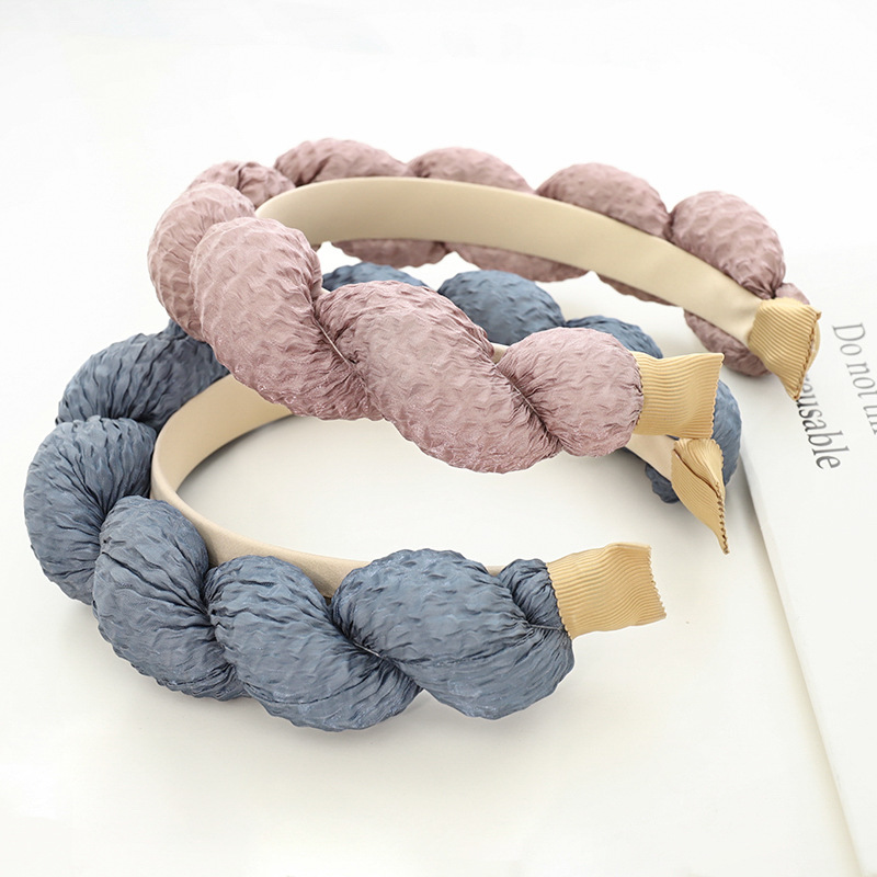 New European And American Style Braid Women's Outing Hair Band Hair Tie Simple Temperament Korean Style Hair Band R220 display picture 1