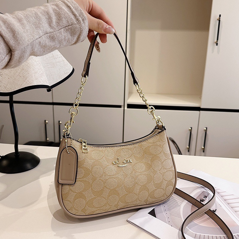 Koujia 新しいレディースバッグ teri25 脇の下バッグクラシック老眼ファッションショルダークロスボディポータブル麻雀バッグ三日月バッグ|undefined