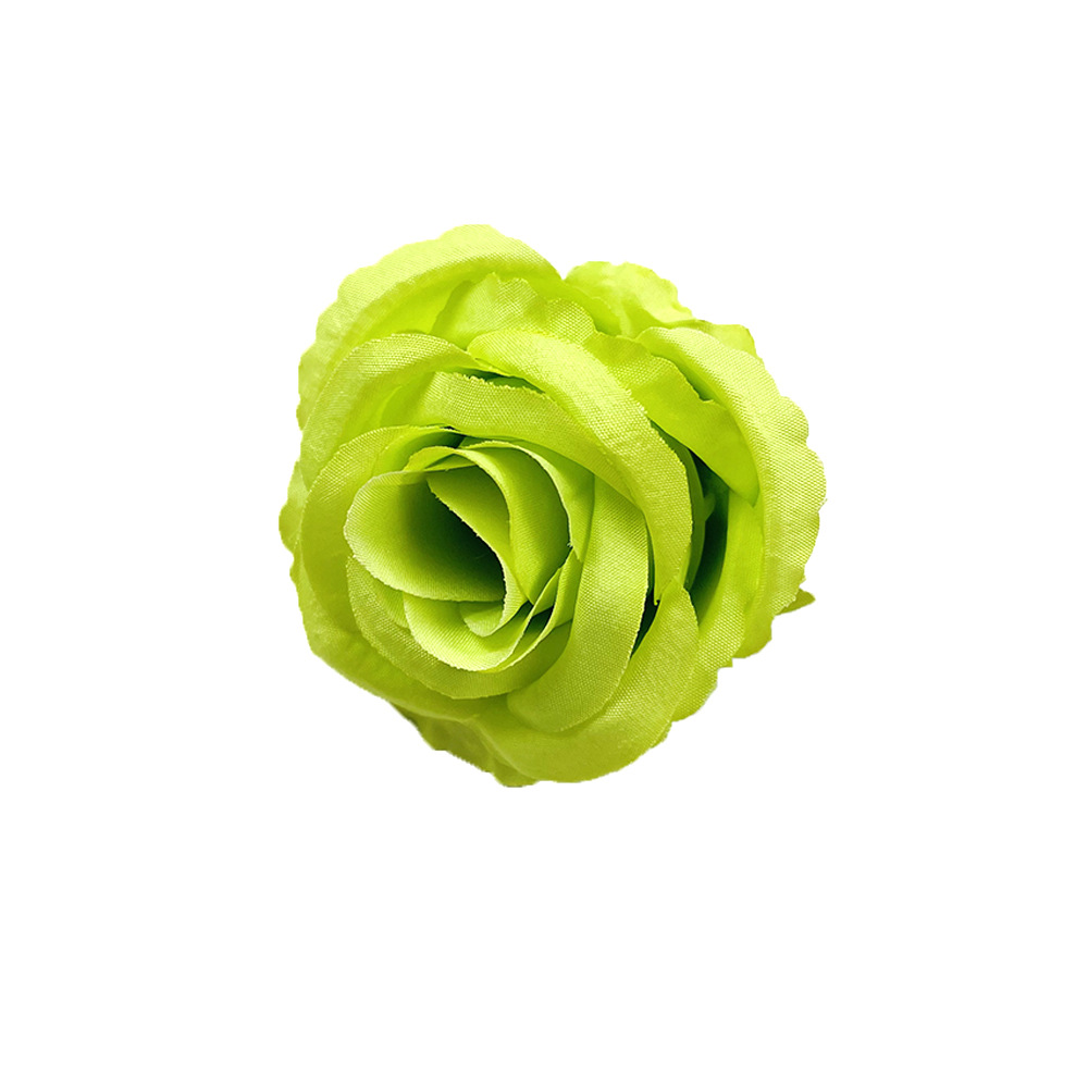 Simulación verde flor al por mayor flor falsa hecha a mano material pinza de flores accesorios de tocado de flor pequeña decoración del salón de bodas