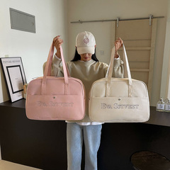 旅行包大容量短途出差行李包健身住宿收納衣物包簡約時尚單肩大包