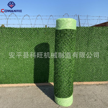 外贸出口草坪网PVC草丝隐形勾花网假草围栏护栏网