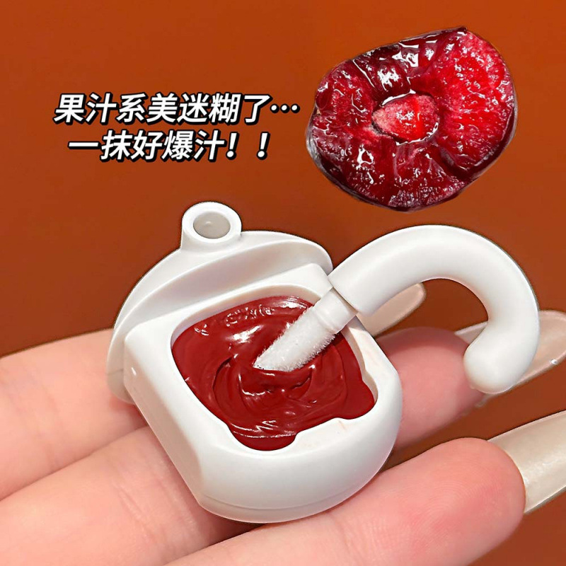 LUCKGO leche naranja gatos labios congelados agua espejo de maquillaje para cubrir las marcas de los labios no es fácil de descolorar lápiz labial maquillaje al por mayor image 5
