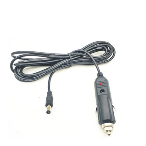 3-meter long car audio cable with cigarette lighter 12V universal car massage chair cable 5521 male connector