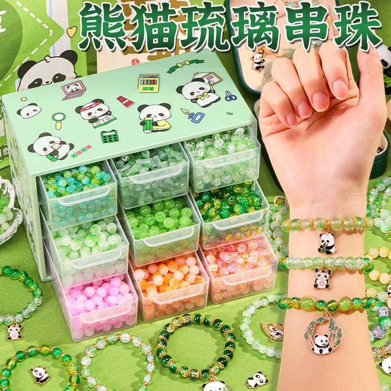 Детский браслет из бисера ручной работы, комплект материалов «сделай сам», антикварный стеклянный браслет, шкатулка для драгоценностей, подарочная коробка, подарок на день рождения для девочки