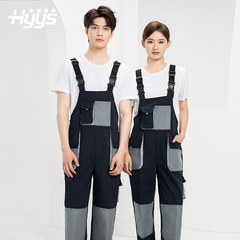 クロスボーダー作業服、オーダーメイドプリントパンツ、メンズ多ポケット耐摩耗性強化つなぎ服、機械修理作業服工場