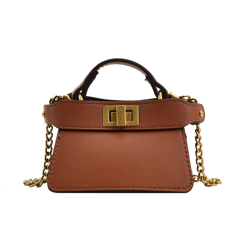 Cadena de moda bolso para niños estilo occidental mini cinturón bufanda de seda bolso de niña con cerradura de doble cara bolso de accesorios para niños y niñas