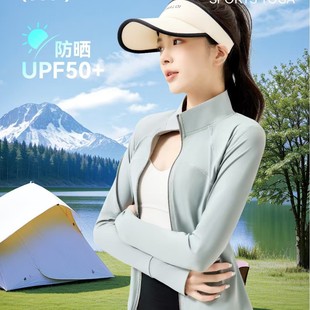 2025 New Style Stand-Up Collar Slim Yoga Sports Sun Protection Clothing Ice-Sense Upf100+ Nylon Original Yarn Quick-Drying Sun Protection Clothing