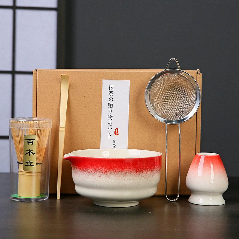 Transfronterizo exclusivo para el set de té Matcha japonés caja de regalo de té Matcha cepillo de té de 100 libros de té Matcha de la dinastía Song