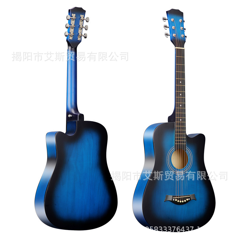 Guitarra para principiantes, chicas, baladas, guitarra de 38 pulgadas para principiantes, guitarra especial para niños, instrumento de práctica