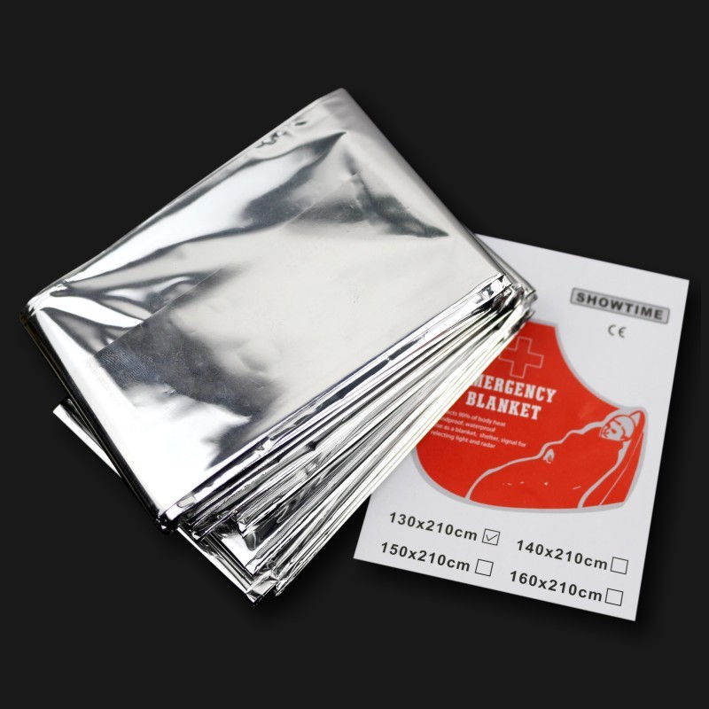 屋外携帯多機能救急保温毛布210*130両面銀色生存救命毛布日焼け止め毛布スポット