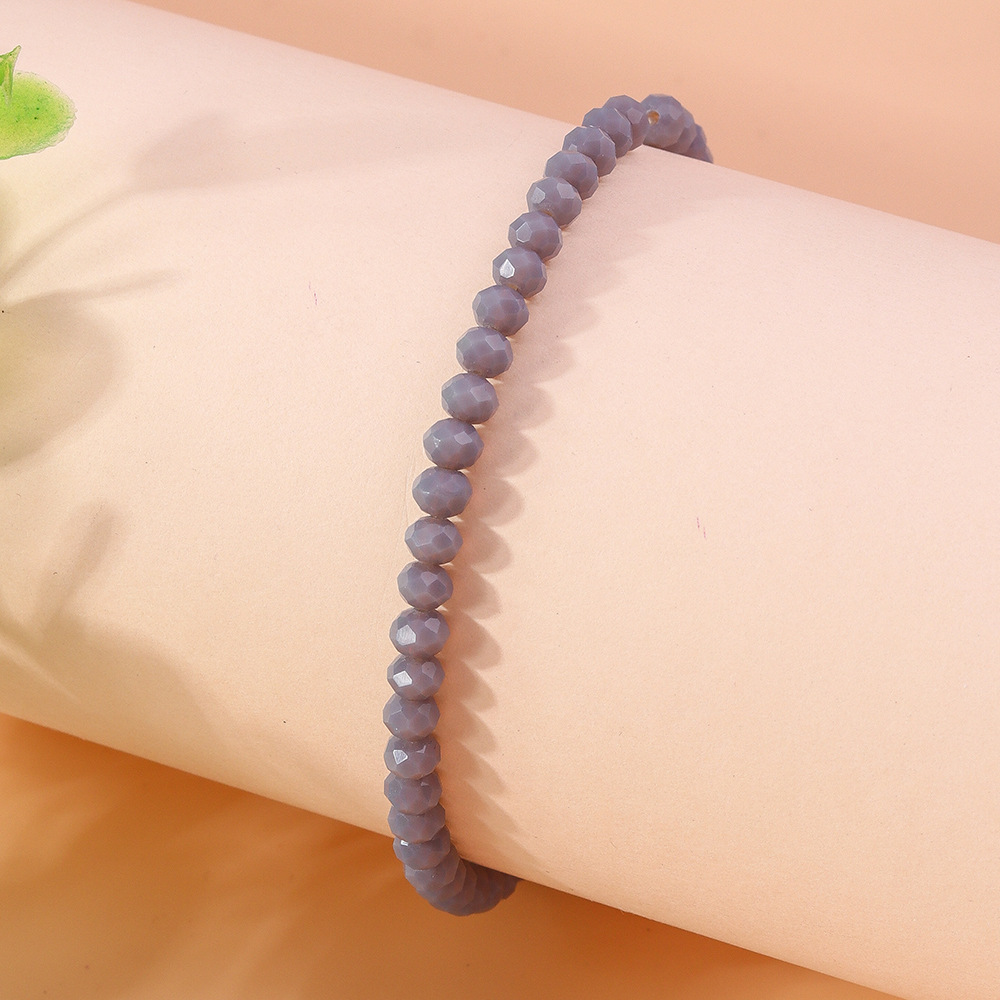 7g Weight Bracelets Classification Glass Chain Material Beaded Chain Chain Type 1 Piece Quantity Holiday, Daily Occasion Glass Material Solid Color Pattern All Seasons Season Unisex Gender Simple Style, Classic Style Style Simple Style Classic Style Solid Color Glass Beaded Chain Beaded Bracelets Wholesale 16