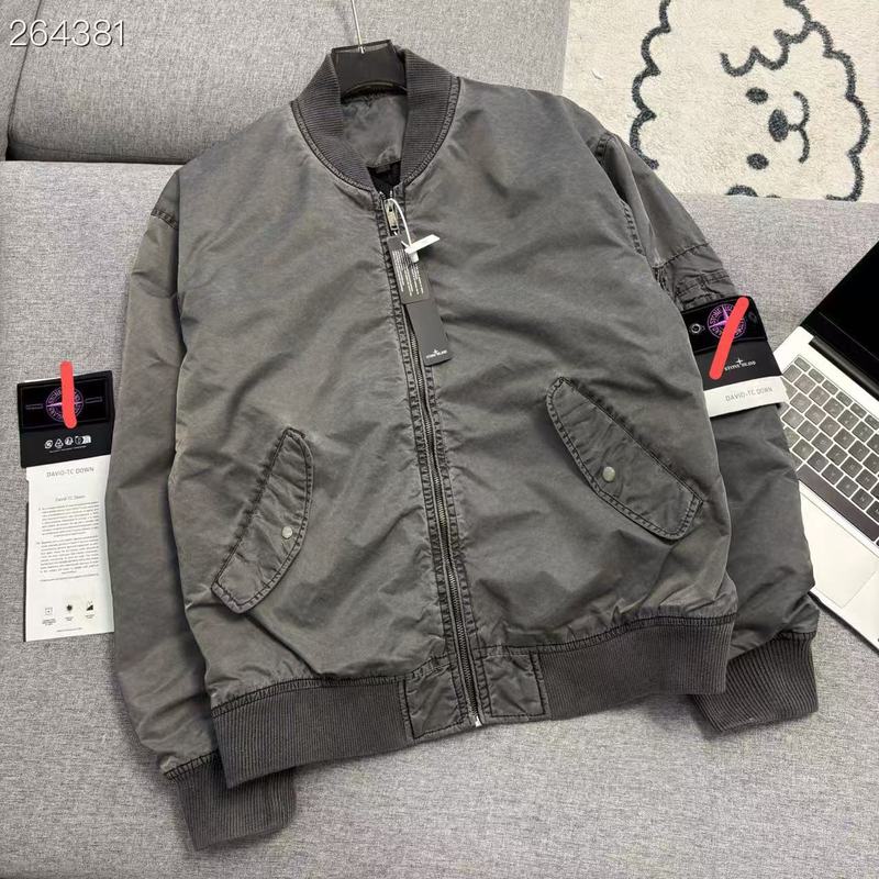 跨境Stone Island石头岛男重工棒球服夹克棉服保暖棉衣外套岛外贸|undefined