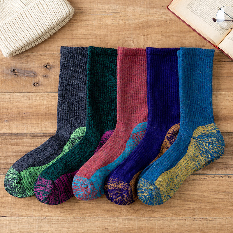 Winter men's wool sports socks thick wool socks thick terry socks men's mid tube socks super thick wool socks_voghion.com