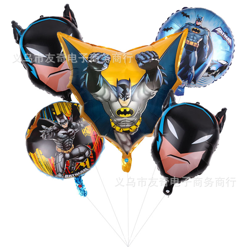 Traje de Spider-Man Capitán América Superman Iron Man globo Superhéroe fiesta de cumpleaños de los niños decoración del globo