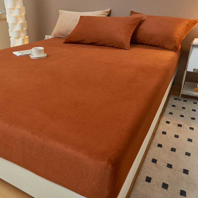 Invierno engrosado cama de leche de camisa una sola cubierta de colchón tres conjuntos de cubierta de cama de estera Memphis transmisión en vivo al por mayor