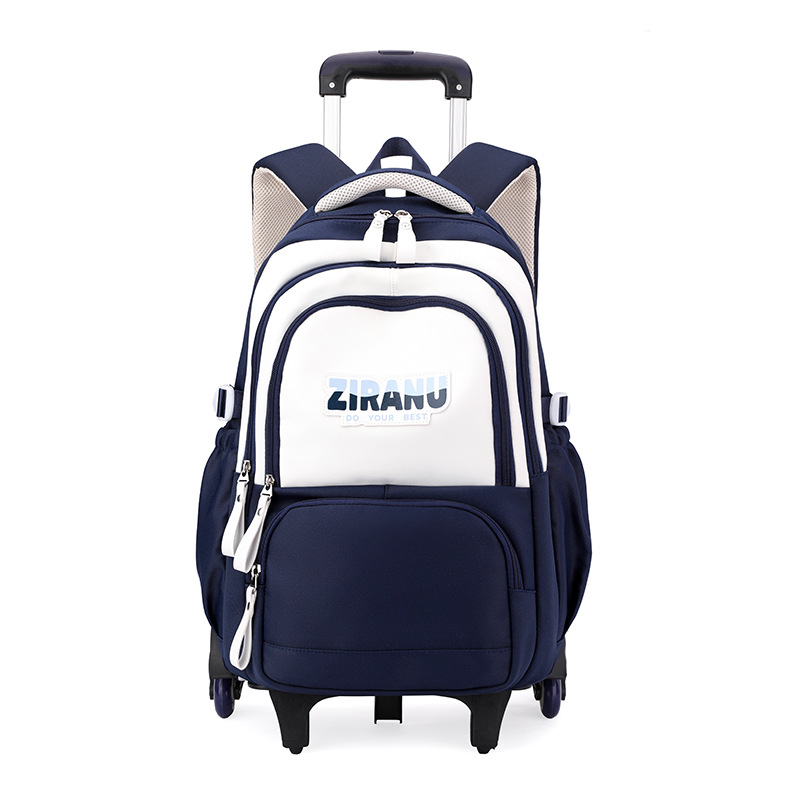 Pescado natural nueva mochila para niños de grado 3 - 6 estudiantes de primaria con tirón con ruedas para subir escaleras, mochila de secundaria secundaria