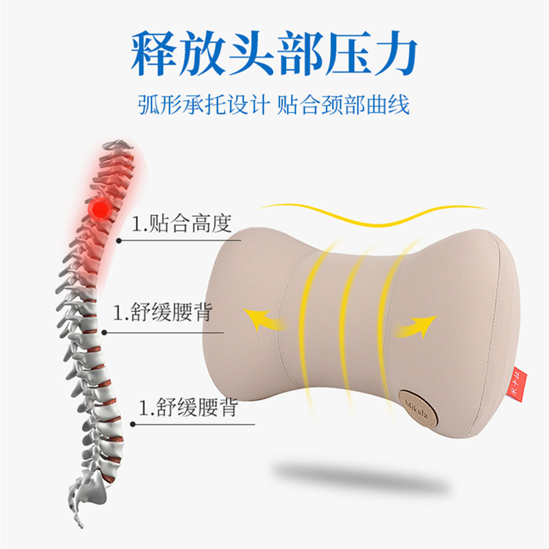 (2개) 자동차 머리 받침 목 베개 메모리면 베개 자동차 좌석 목 베개 자동차 자궁 경부 베개 요추 지원 도매