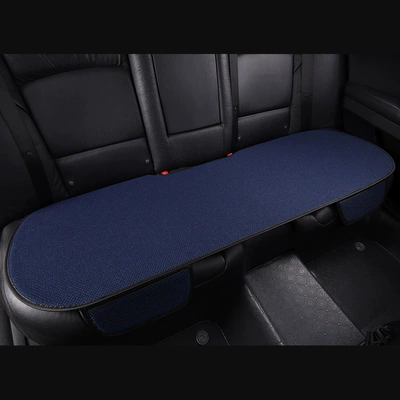 Seat cushion, seat cover: cotton and linen breathable non-slip - 1-back-strip-sapphire-blue
