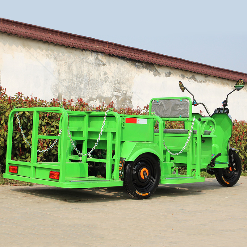 Nueva Energía saneamiento limpieza coche basura barcaza limpieza transferencia Pequeña cláusula de cadena simple cuatro barriles camión de basura eléctrico