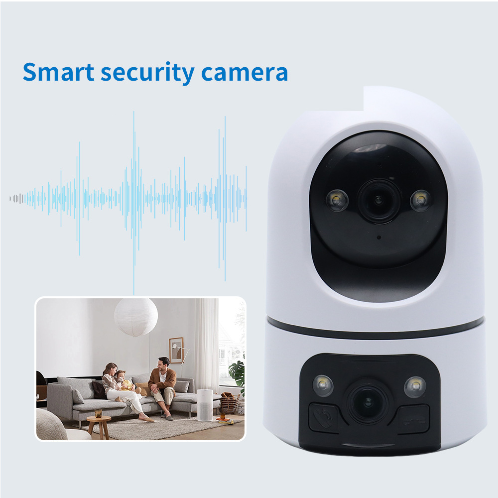 Popular Indoor Wireless Wifi Dual-Screen Pan-Tilt Camera with One-Touch Calling and High-Definition 2K Surveillance Camera