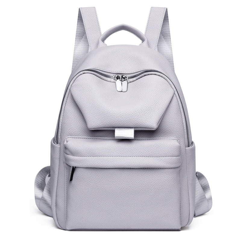 Mochila de cuero suave de gran capacidad para mujer 2024 nuevo estilo estilo coreano diseño sentido de la moda pequeña mochila casual ligera para mujer