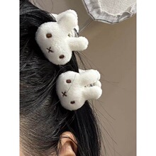 萌趣立体兔子纽扣小南瓜夹可爱百搭学生造型发夹日常女生闺蜜发饰