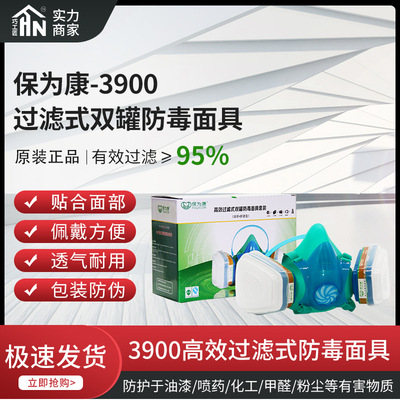 防塵面具3900噴漆防護面罩防工業粉塵農藥化工氣體呼吸套裝