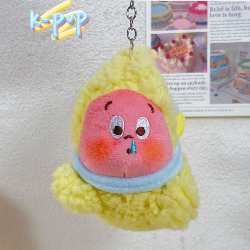 越境カードバブルスターぬいぐるみキーホルダー人形ギフト卸売超柔らか短毛ぬいぐるみ|undefined