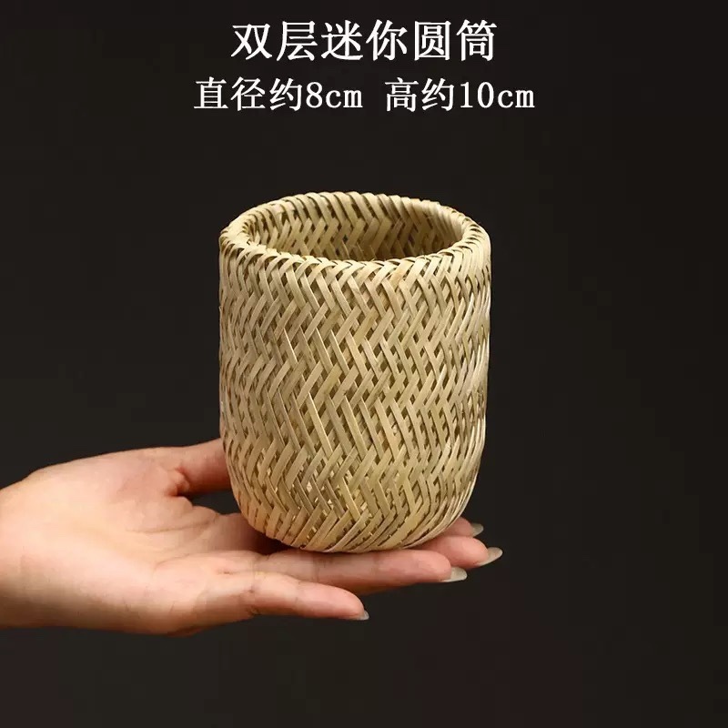 手工竹编制品小竹筛竹篮子农家用竹篓水果盘子竹簸箕圆形竹箩藤筐|undefined
