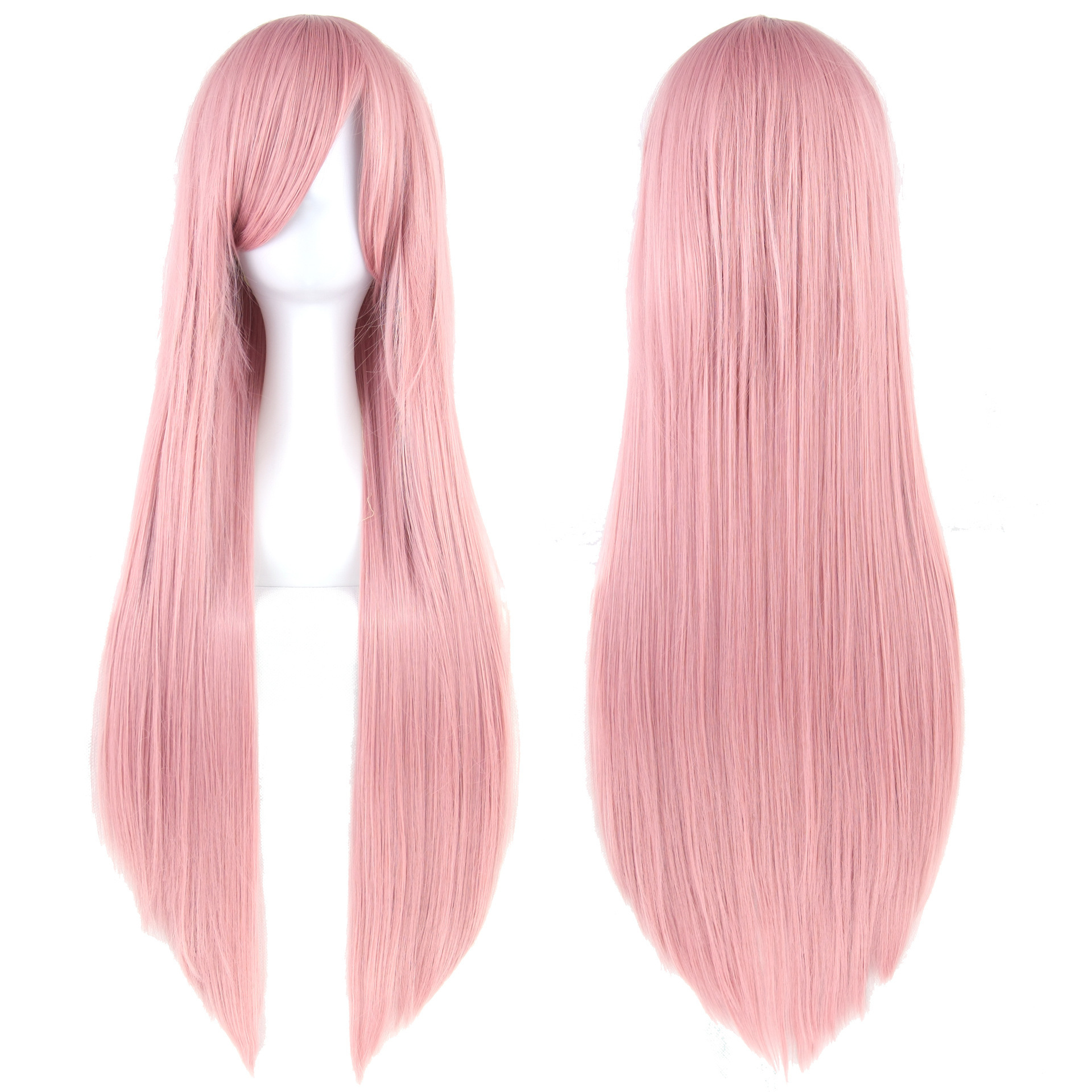 European and American Style Wig 80cm Colorful Long Straight Hair Anime Cos Wig High-Temperature Fiber Chemical Fiber Hair Head Cover - photo 17
