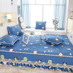 O5L Four Seasons Universal Tatami Bed Cover Special Non-slip Quilted Quilted Bed Sheet Pit Cover Kang Cover Mat Machine Washable