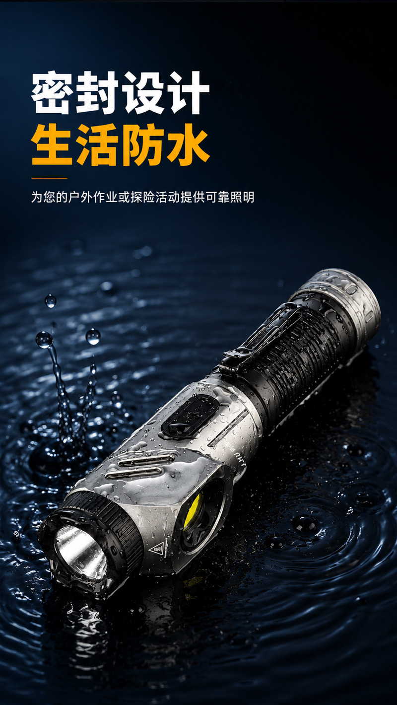 2026 New Model Seven-Color Ultra-Bright Flashlight with Long Battery Life, High Power, Large Capacity, Outdoor Spotlight for Long-Distance Illumination